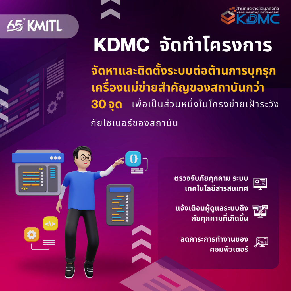 🔐 KDMC เสริมเกราะป้องกันไซเบอร์ให้สถาบัน