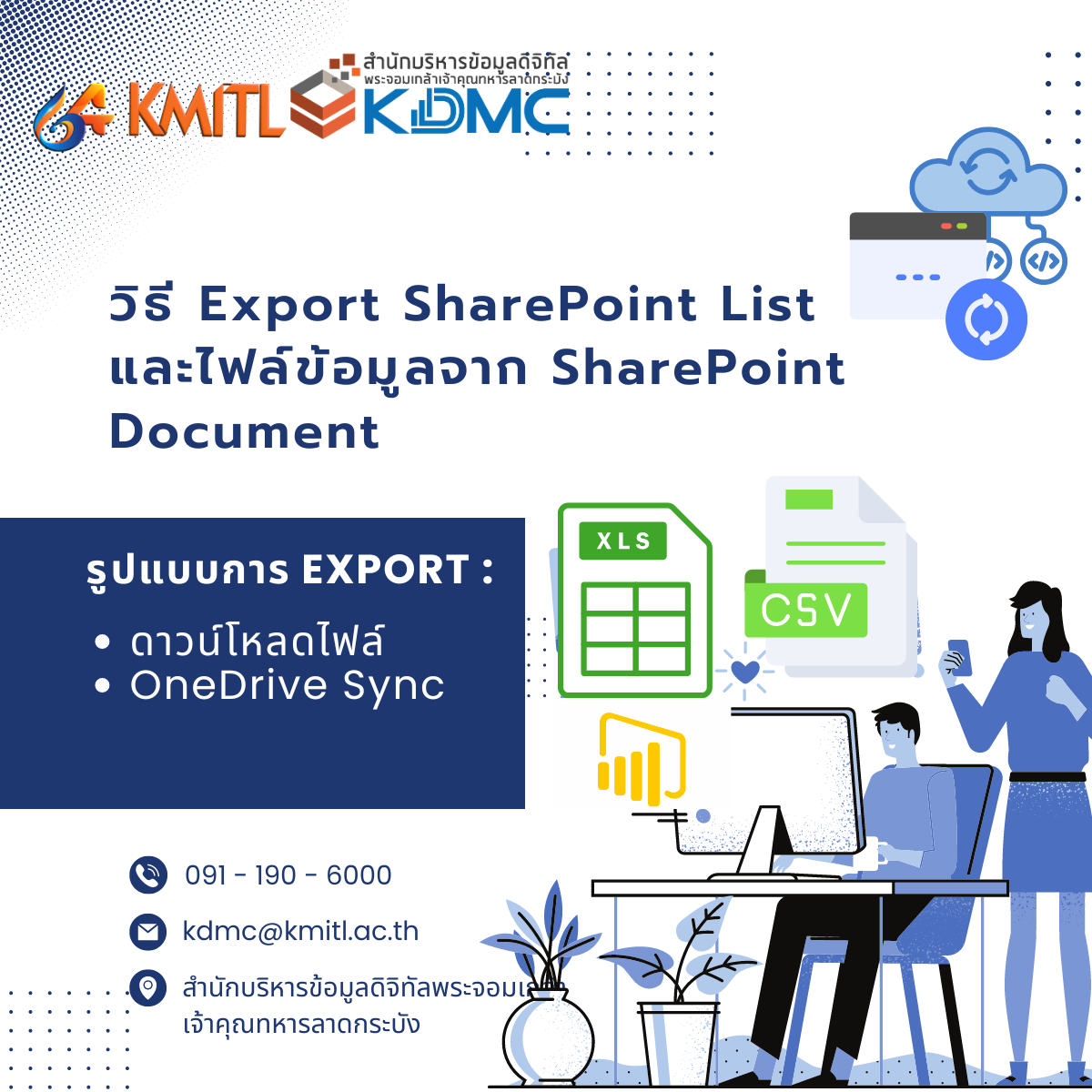 วิธี Export SharePoint List  และไฟล์ข้อมูลจาก SharePoint Document